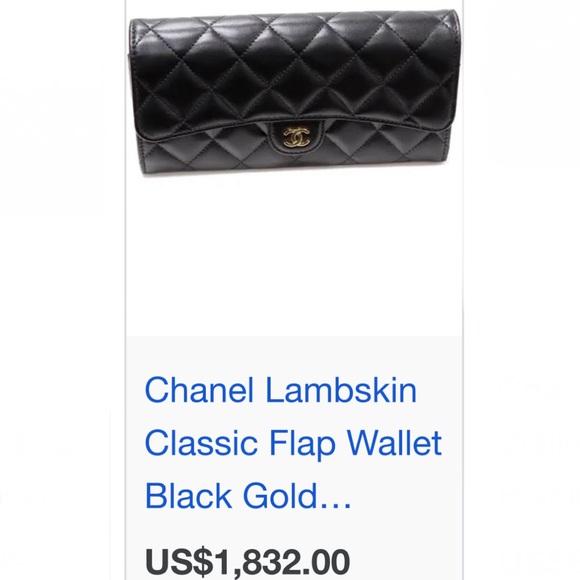 🖤Vtg CHANEL Lambskin Classic quilted flap wallet - Picture 17 of 17